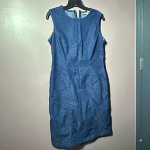 Expressions Classic Blue Denim Midi Dress